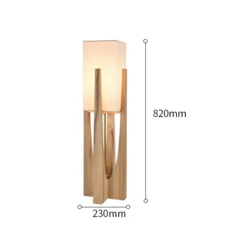 Rustic Wood Floor Lamp | Parchment Shade | CL4255