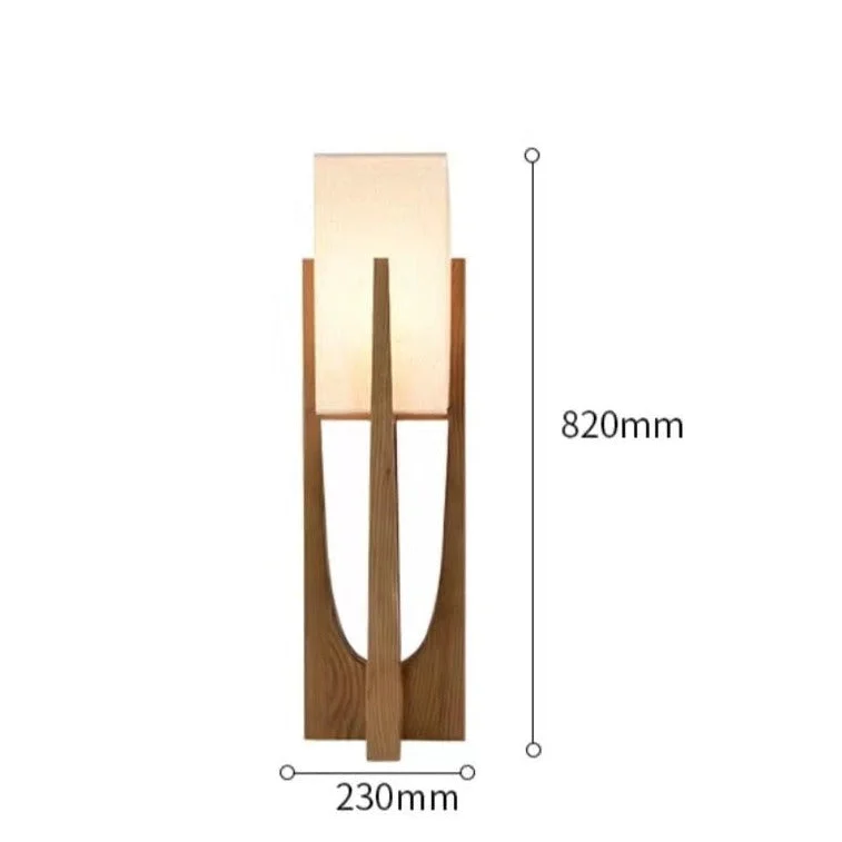 Rustic Wood Floor Lamp | Parchment Shade | CL4255