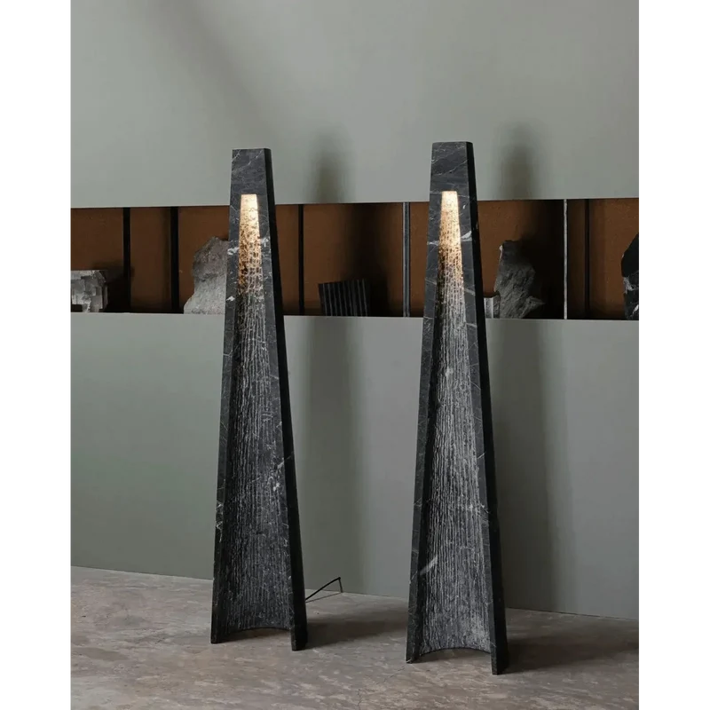 Maestà Marble-Look Floor Lamp | Black | CLUP850M