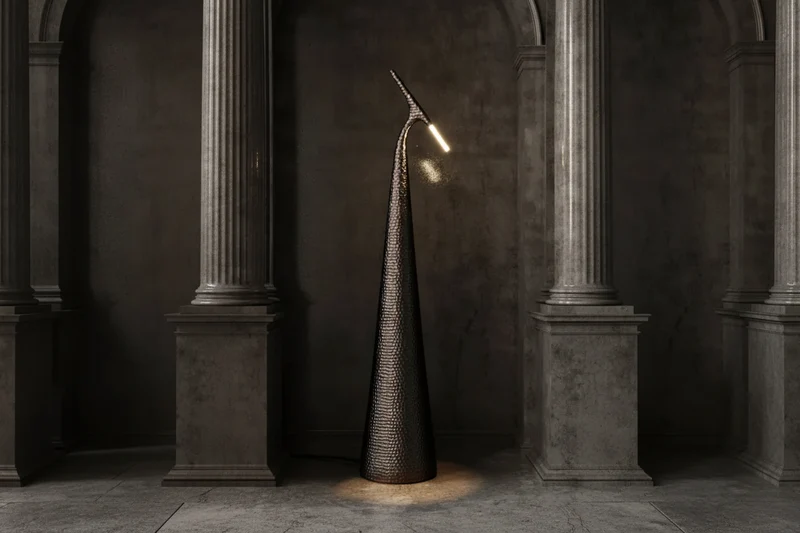 L'Alieno Floor Lamp | Resin Column | CLUP850