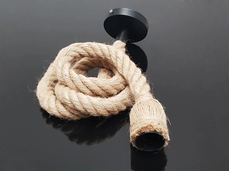 LED-Hängeleuchte Pendelleuchte – 1x E27 Fassung in Jute-Optik (1,5m)