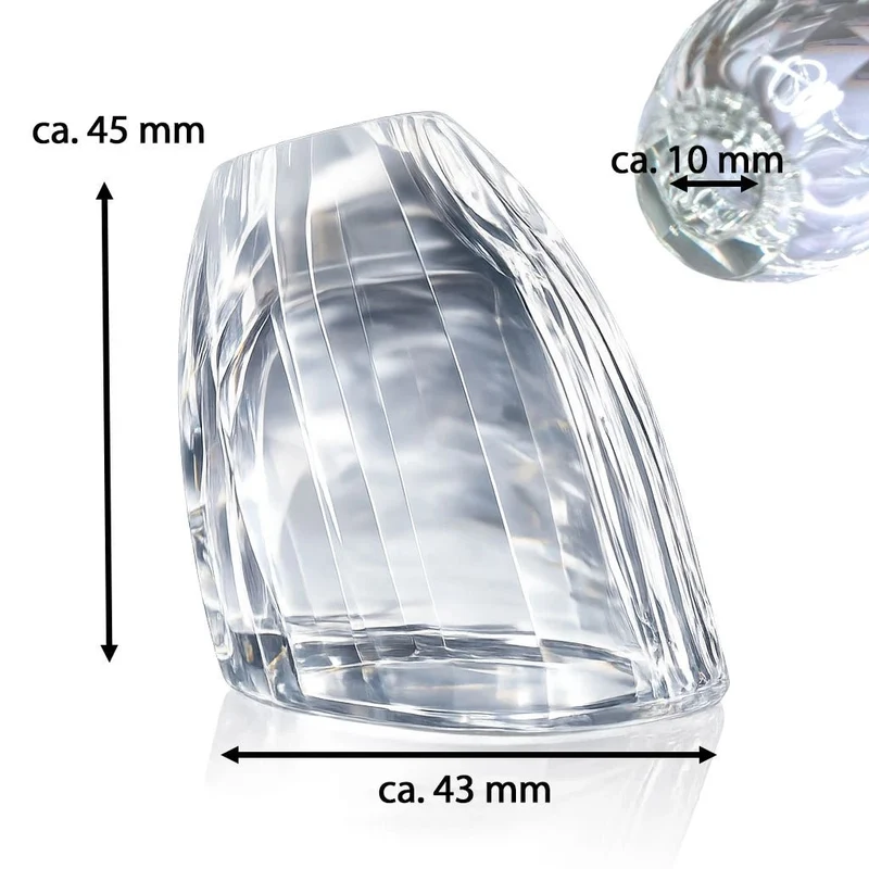 Kristall Glas klar Lampenglas Ersatzglas G4 Tulpe
