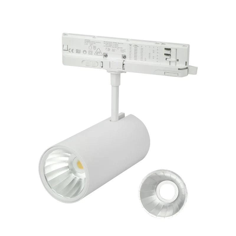 LED 3-Phasen Stromschienenstrahler Weiß 14-29W CCT 36/60
