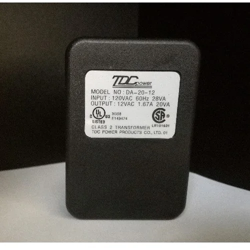 Steckertrafo Adapter 120V AC → 12V AC – 20VA, USA Version (Class 2)