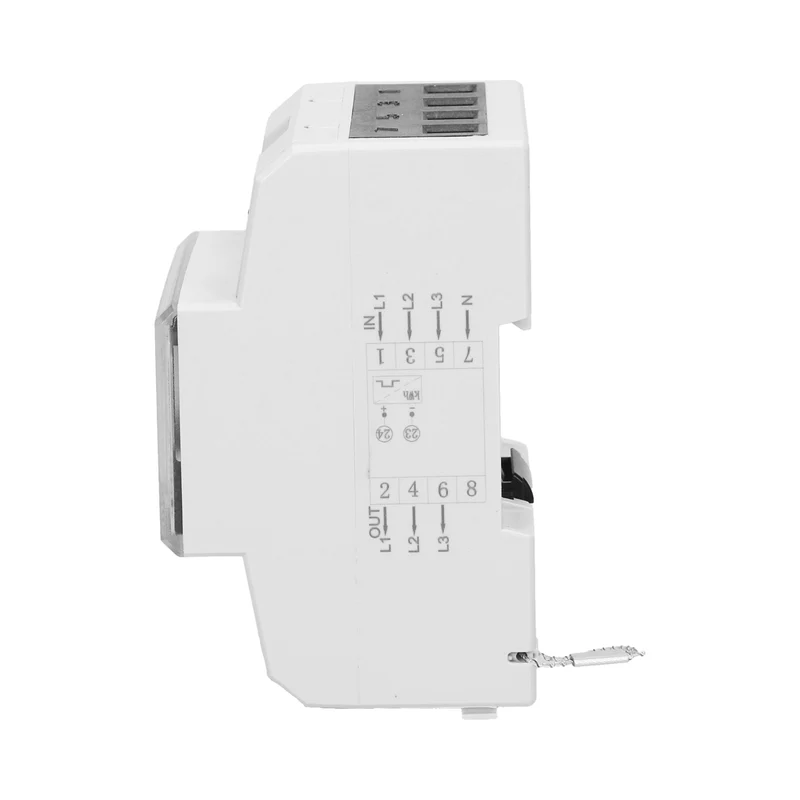 3-Phasen-Stromzähler weiß mit Display mit 1000 IMP/KWH für DIN-Schiene