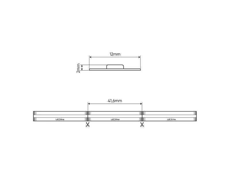LED Streifen RGBCCT COB 24V – 840 LEDs/m, Hohe Farbwiedergabe & Dimmbar