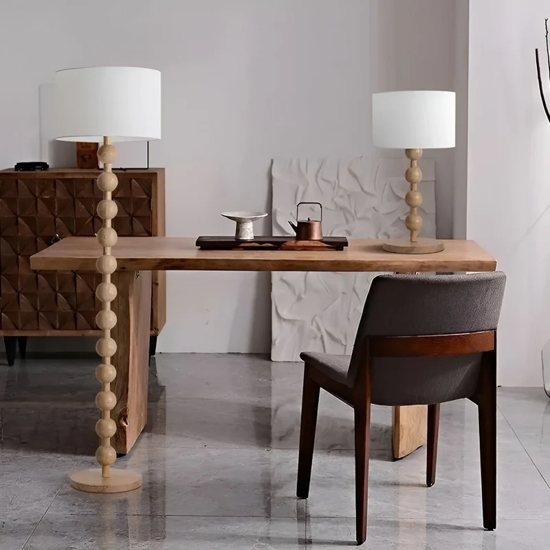 Sirmione Lamp | Wood & Linen | Table or Floor | CLND051