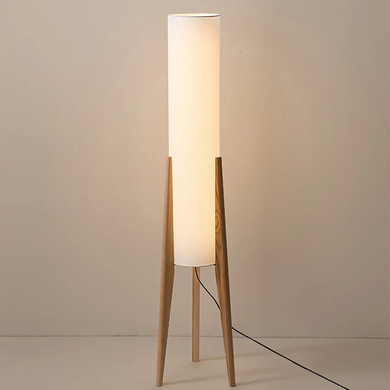 Piloni Wood & Linen Floor Lamp | CLHJ852