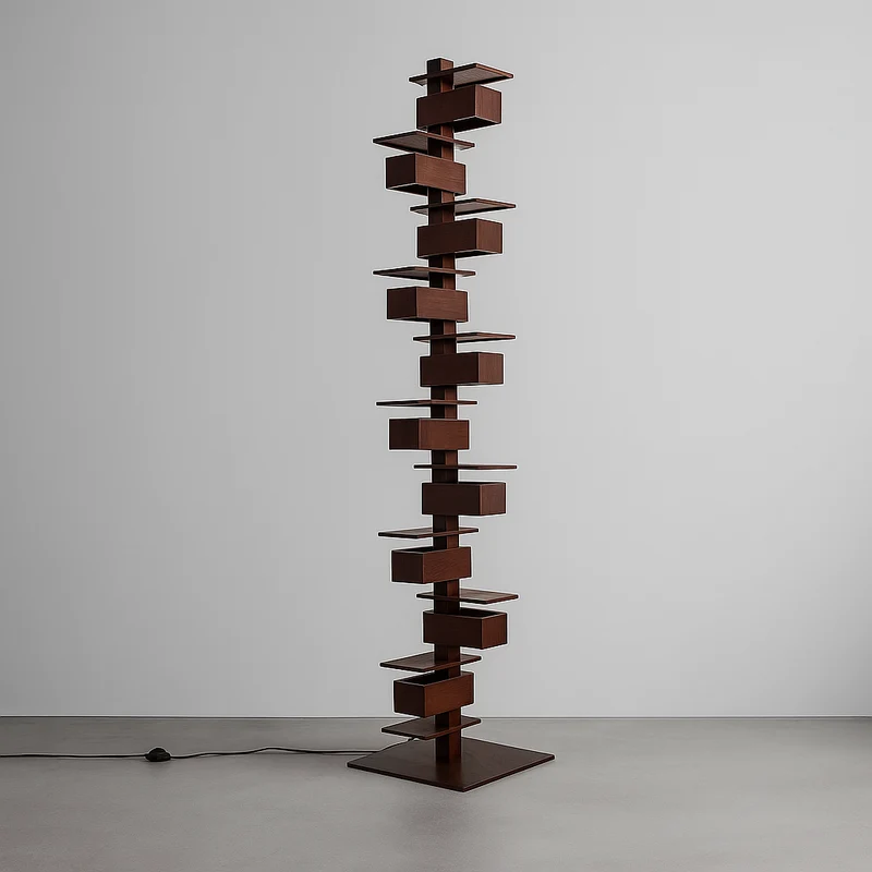 Salita Wood & Iron Floor Lamp | Sculptural Table & Floor | CLND050