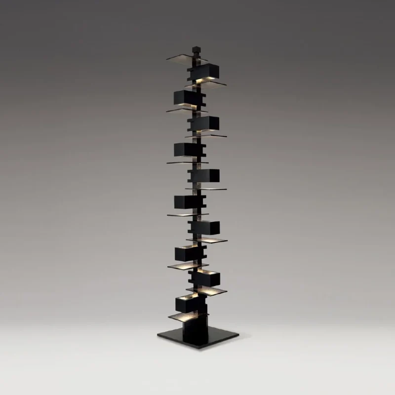 Salita Wood & Iron Floor Lamp | Sculptural Table & Floor | CLND050