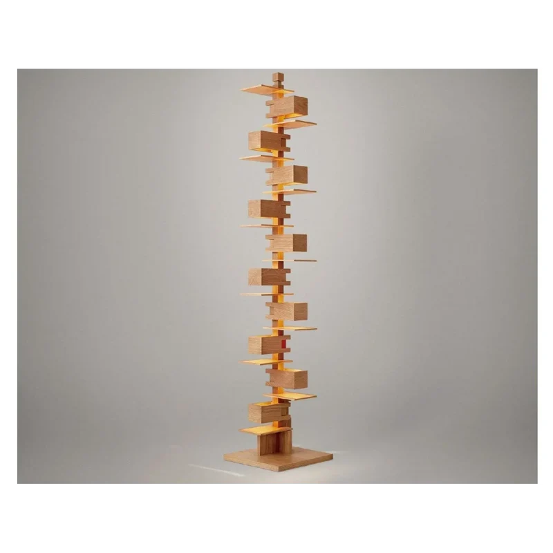 Salita Wood & Iron Floor Lamp | Sculptural Table & Floor | CLND050