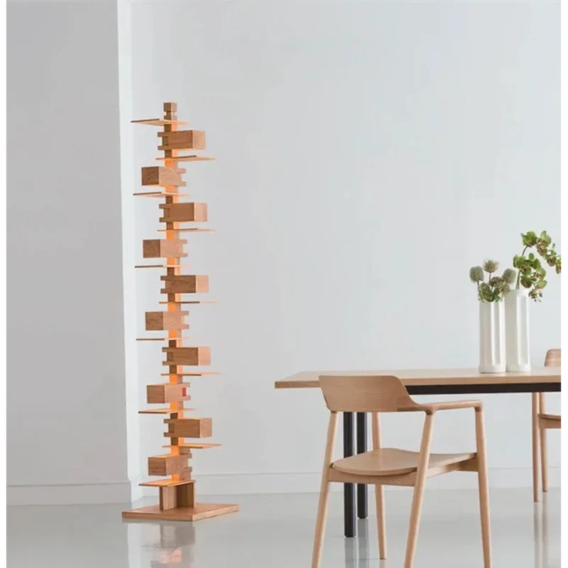 Salita Wood & Iron Floor Lamp | Sculptural Table & Floor | CLND050