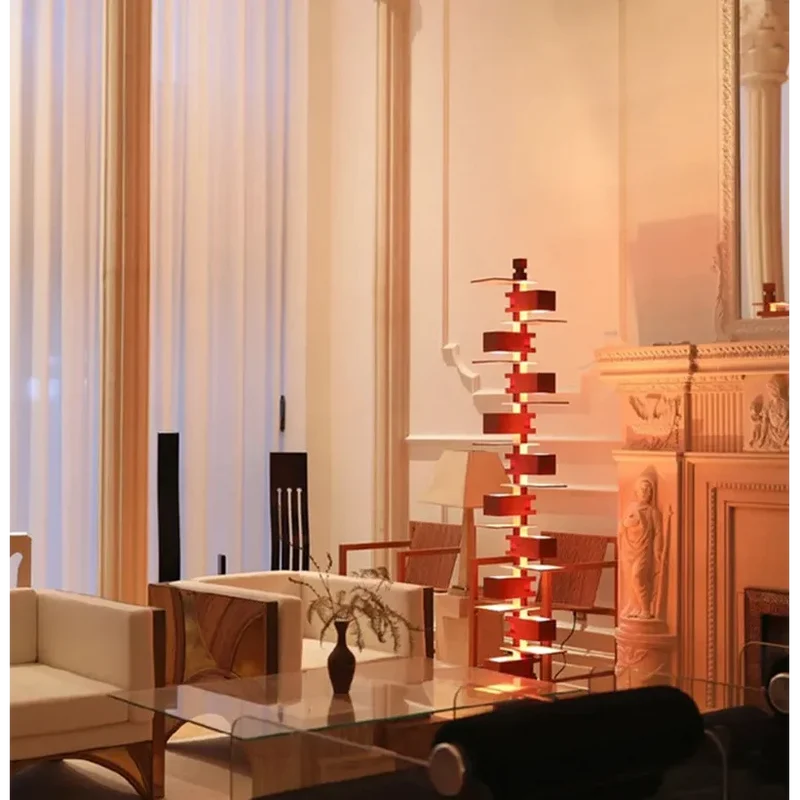 Salita Wood & Iron Floor Lamp | Sculptural Table & Floor | CLND050