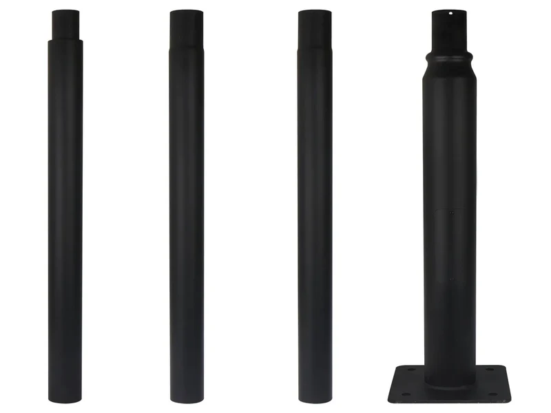 Straßenleuchte Lichtmast Schwarz – Höhenverstellbar 2–4m, wetterfest & stabil