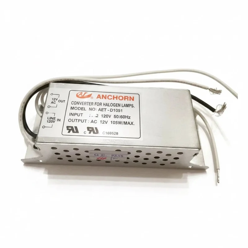 Anchorn AET-D1051 Halogen Converter 120V → 12V – elektronischer Transformator bis 105 W (USA)