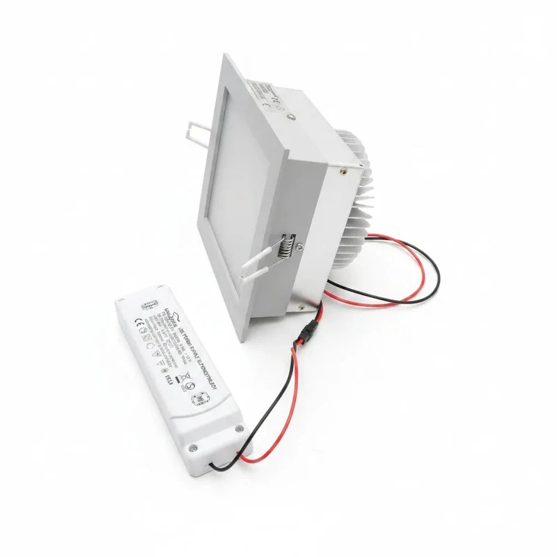 30W LED Downlight eckig – 230V dimmbar – neutralweiß – Aluminium