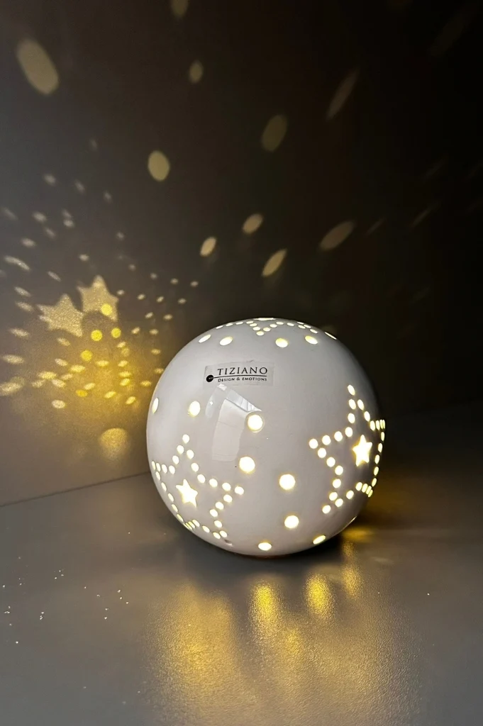 Deko Lichtkugel Tazzola creme LED