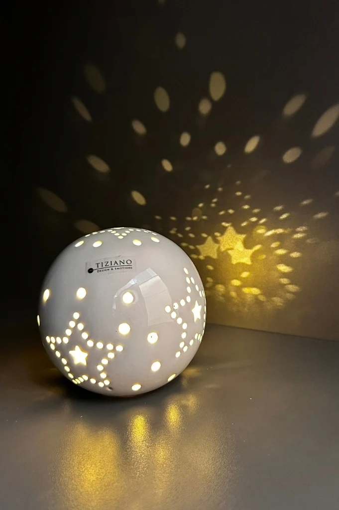 Deko Lichtkugel Tazzola creme LED