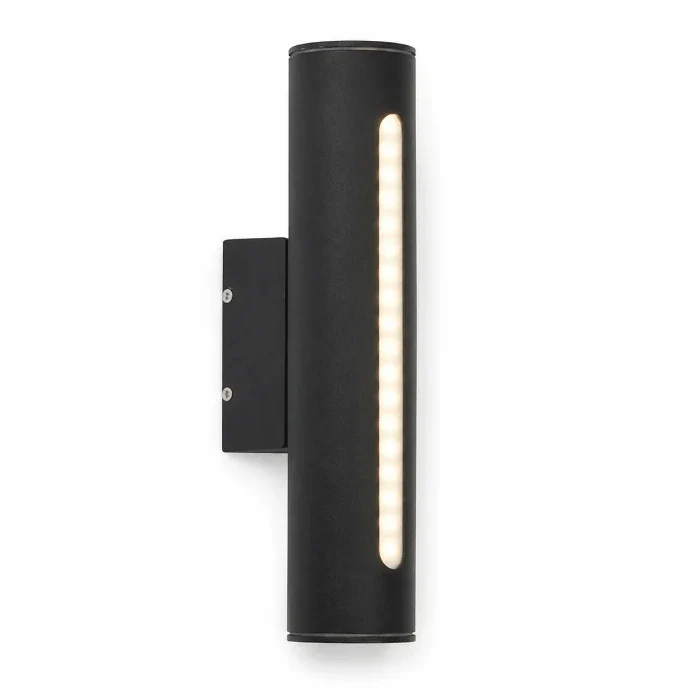 LED Außenwandleuchte Twin schwarz – schlankes Design, IP44, warmweiß 3000 K