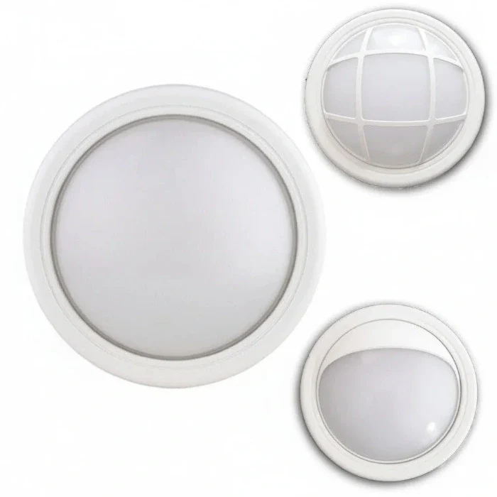 Odense LED Außen Decken-/Wandleuchte IP65 weiß 10W 750lm – inkl. Gitter & Blende