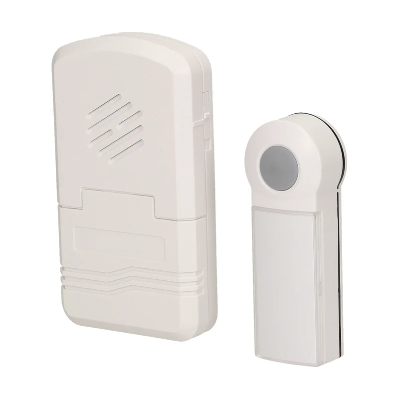 Funkklingel mit Batterie weiß IP44 schnurlose Klingel, Reichweite 80m, 60-80 dB
