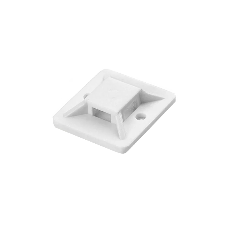 Kabelbinderhalter selbstklebend 100 Stück - 20x20 mm weiß für Kabelbinder