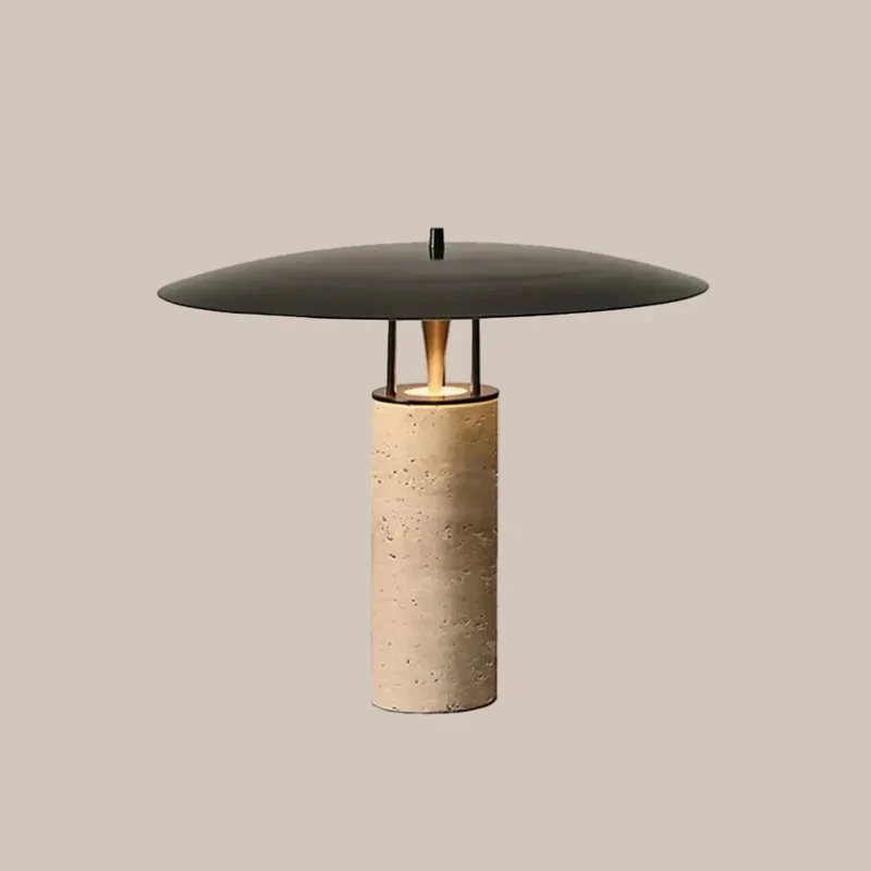Pucci Table Lamp | Travertine & Iron | CL9850