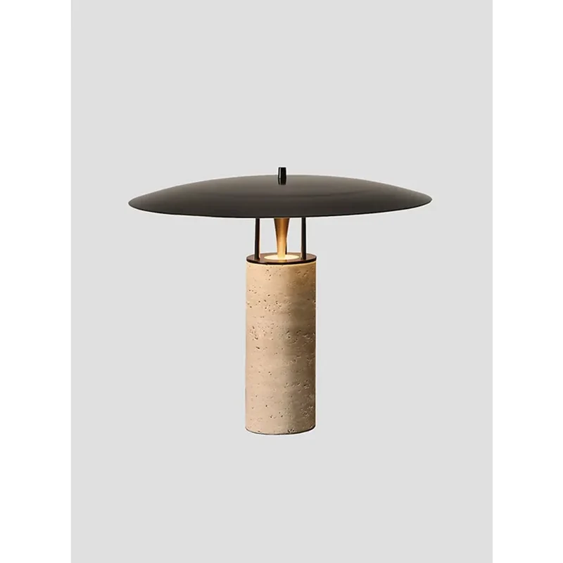 Pucci Table Lamp | Travertine & Iron | CL9850