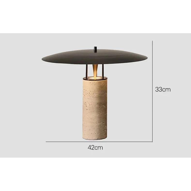 Pucci Table Lamp | Travertine & Iron | CL9850
