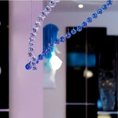 Kristall Hängeleuchte mit STRASS® Swarovski® Elements – Chrom Ø 40 cm