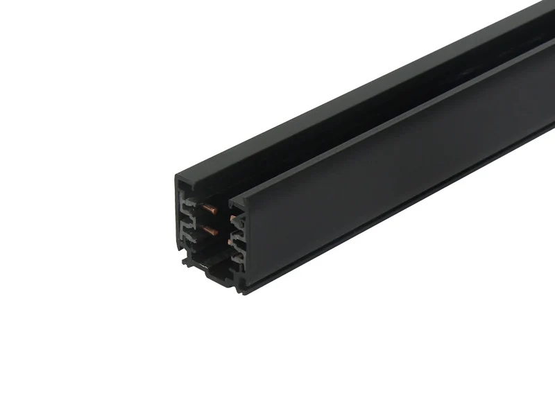3-Phasen-Stromschiene 2m Schwarz – Robustes Aluminium für flexible Strahler-Installationen