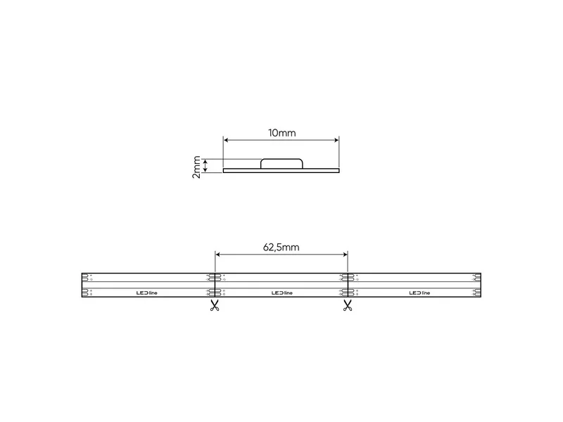 LED Streifen COB LED-Band RGB 24V – 5m Rolle für brillante Farbakzente
