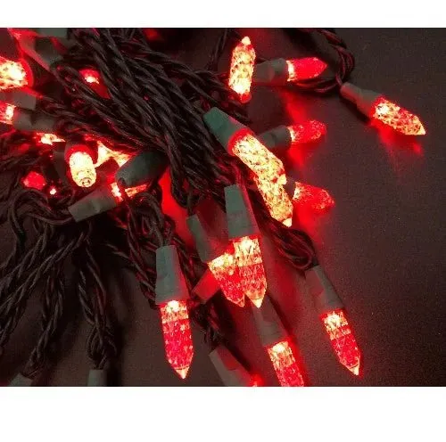 Rote LED-Lichterkette 5 m mit 50 LEDs und Netzteil