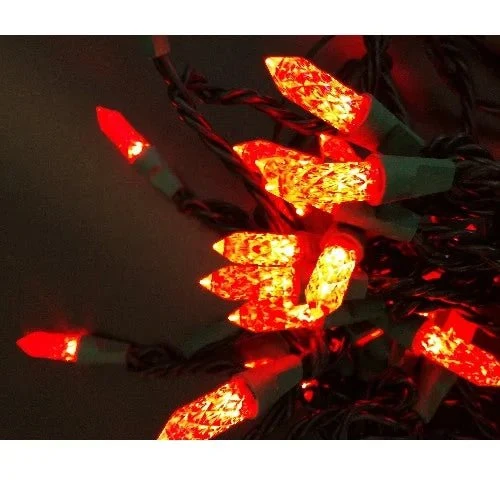 Rote LED-Lichterkette 5 m mit 50 LEDs und Netzteil