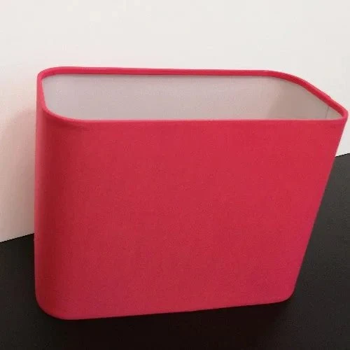 Stoff Lampenschirm pink E27 32x15 Baumwolle Oval