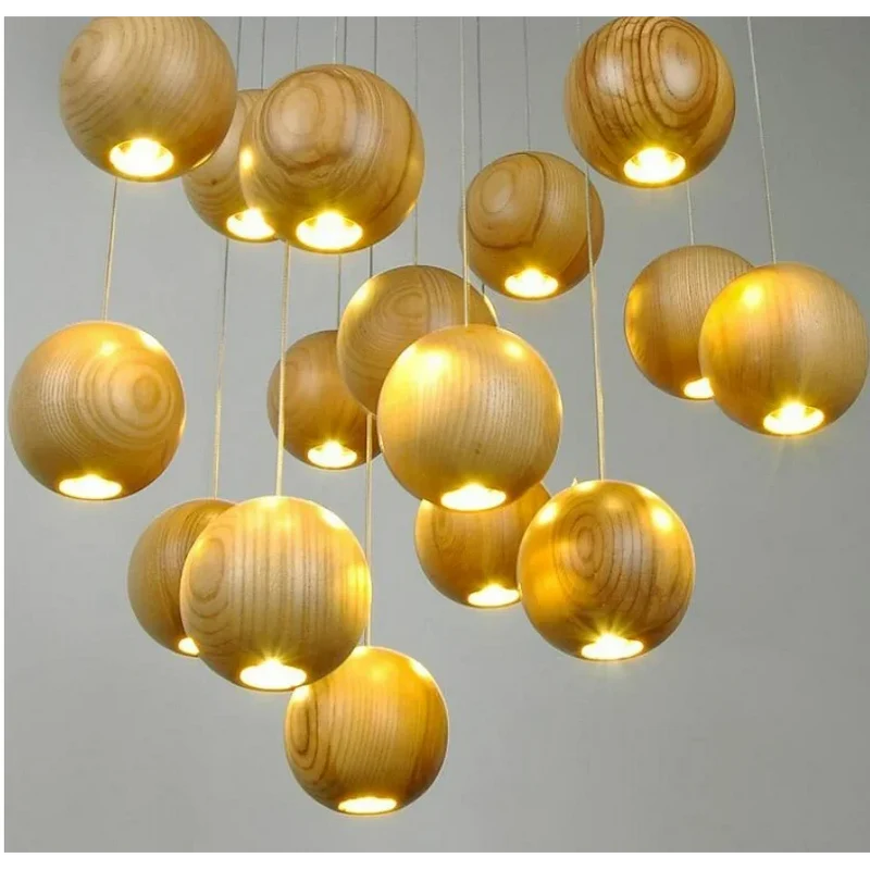 Wooden Sphere Pendant | Turned Log | CL88552M