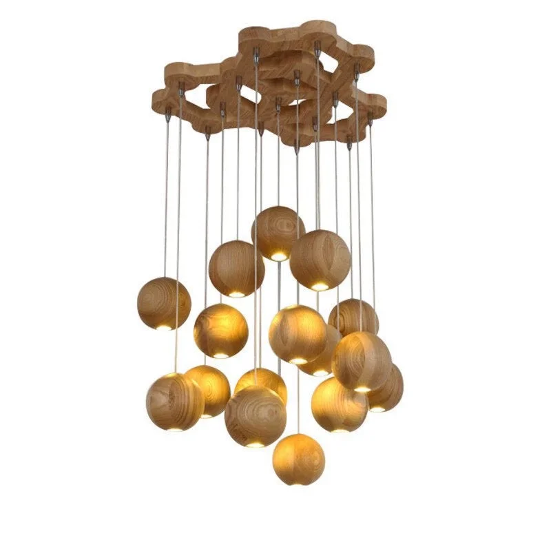 Wooden Sphere Pendant | Turned Log | CL88552M