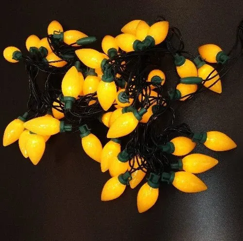 Deko LED Lichterkette Zapfen 50er – gelb – 5 m – für Innenbereich