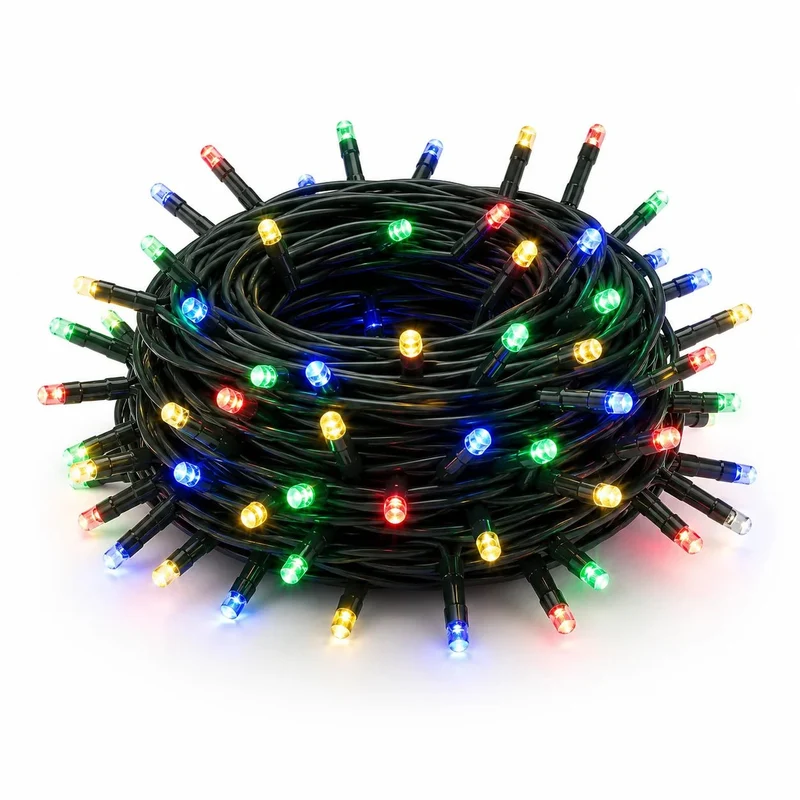 Außen 4m Lichterkette mit LED 80-flg., RGB Licht einstellbar bunt