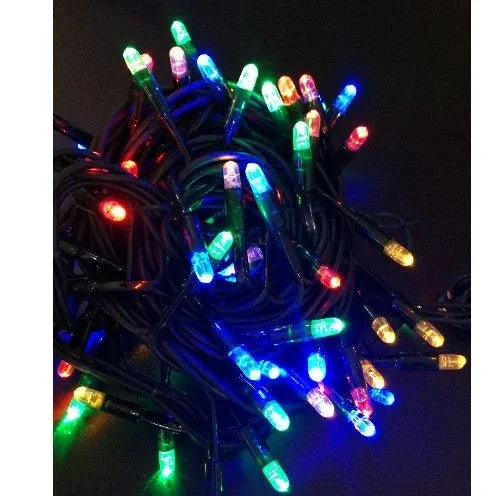 Außen 4m Lichterkette mit LED 80-flg., RGB Licht einstellbar bunt