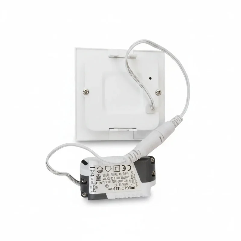 EGLO TINUS 1, Fueva 1, LED Einbaustrahler 2,7 W – Slim Panel 85×85 mm Weiß