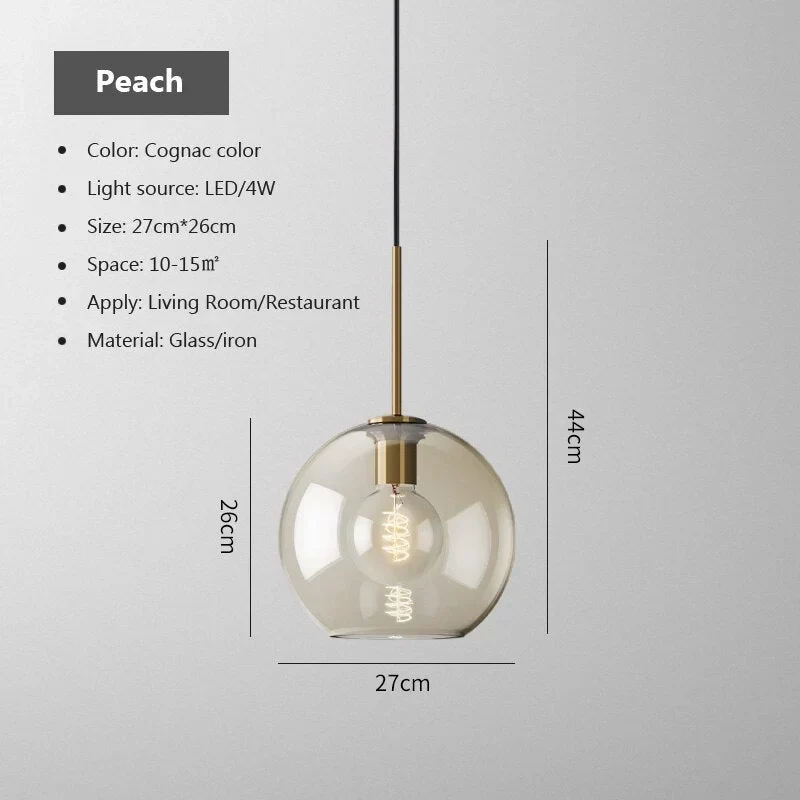 Cognac Glass Pendant | Brass | CLCGP