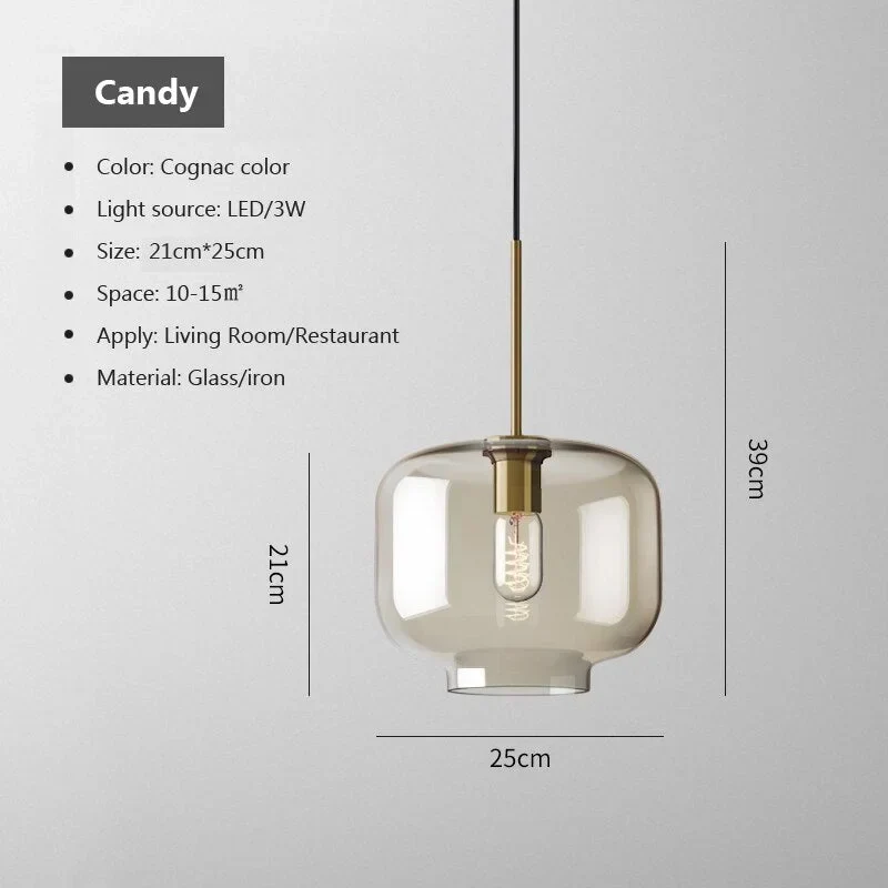 Cognac Glass Pendant | Brass | CLCGP