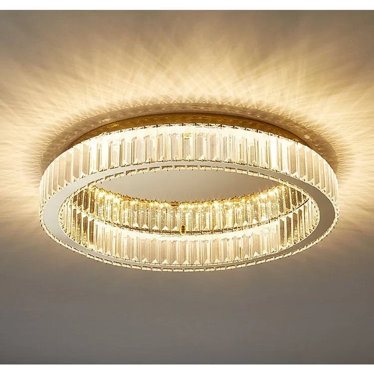 Crystal Ring Flush Mount | Gold or Chrome | CLFG890