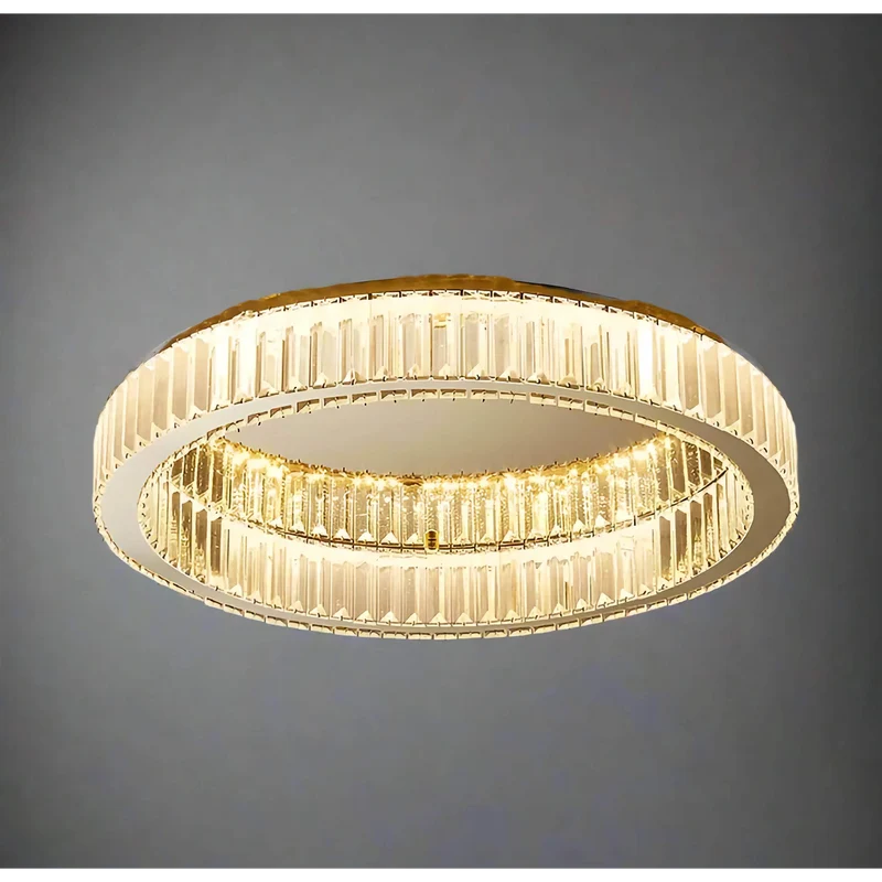 Crystal Ring Flush Mount | Gold or Chrome | CLFG890