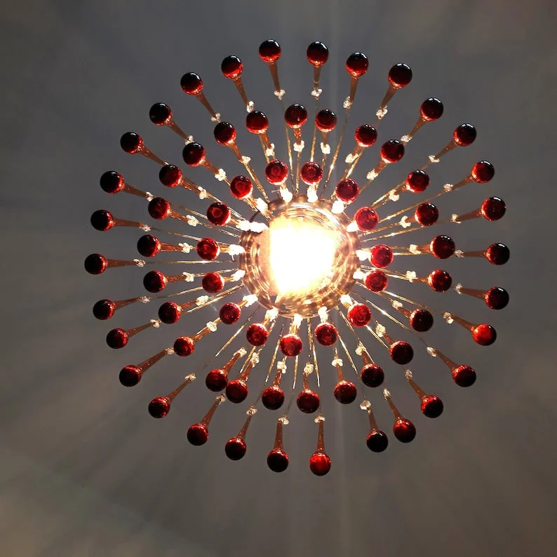 Murano-Style Chandelier | Amber Glass | CL184AWQ