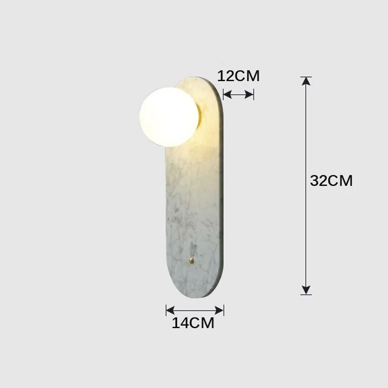 Marble Wall Sconce | Green & White Stone | CLND047
