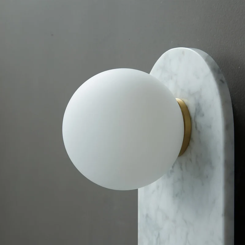 Marble Wall Sconce | Green & White Stone | CLND047
