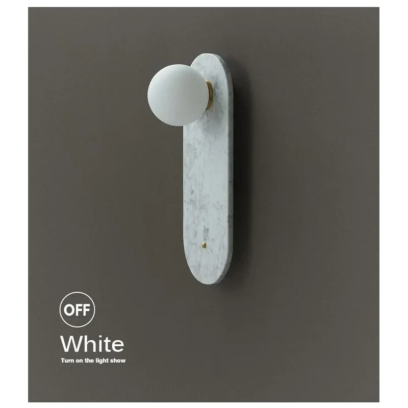 Marble Wall Sconce | Green & White Stone | CLND047