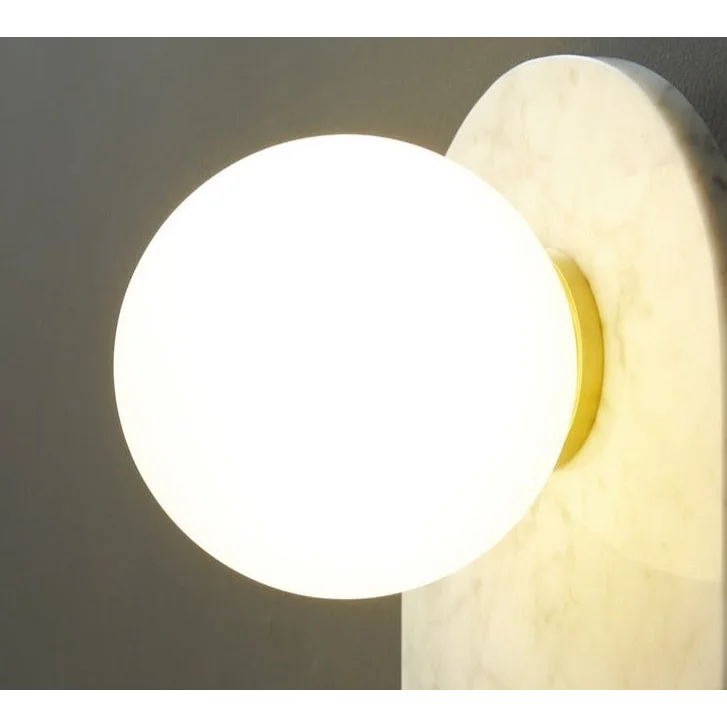 Marble Wall Sconce | Green & White Stone | CLND047
